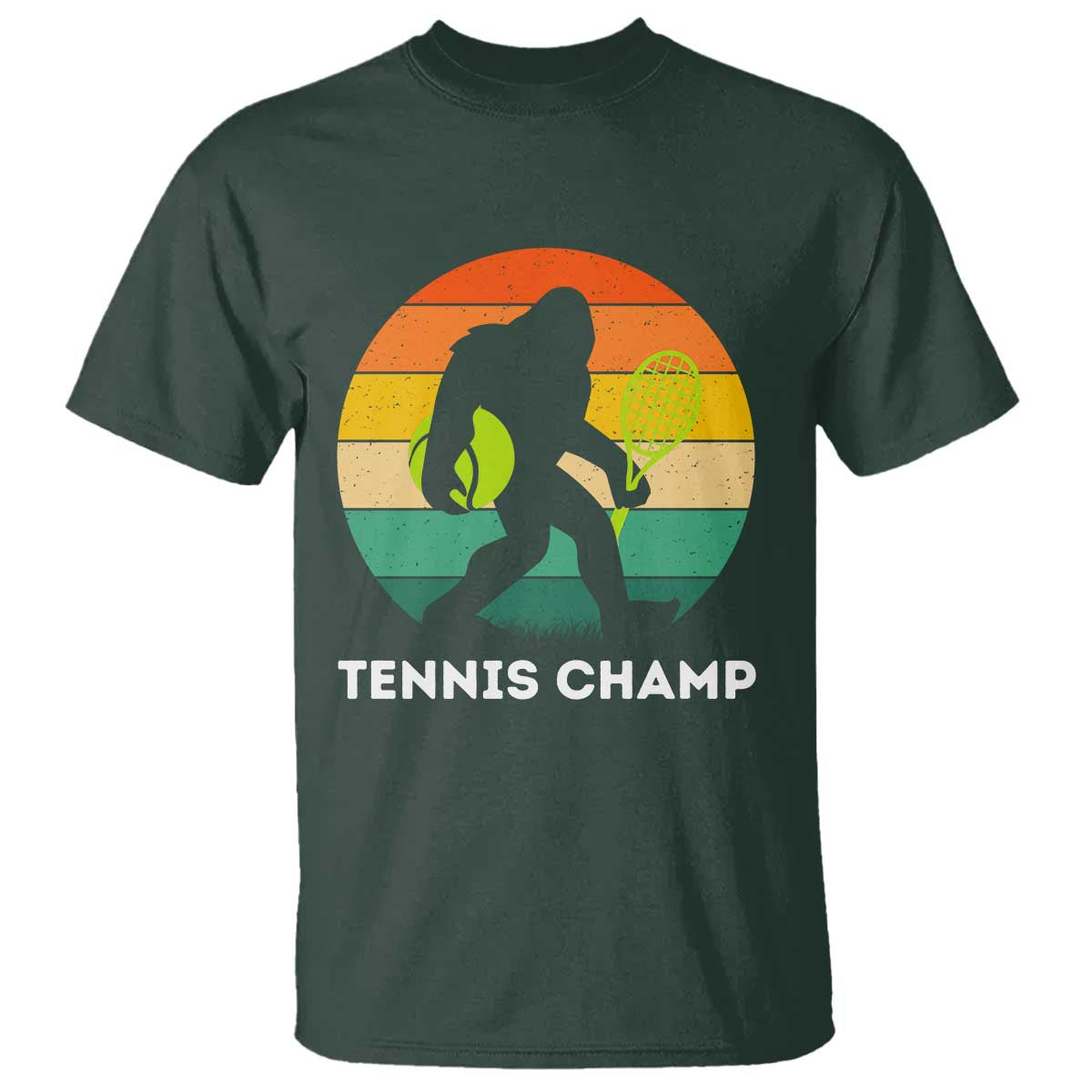 Vintage Retro Bigfoot Tennis Player Gift T Shirt Tennis Champ - Wonder Print Shop