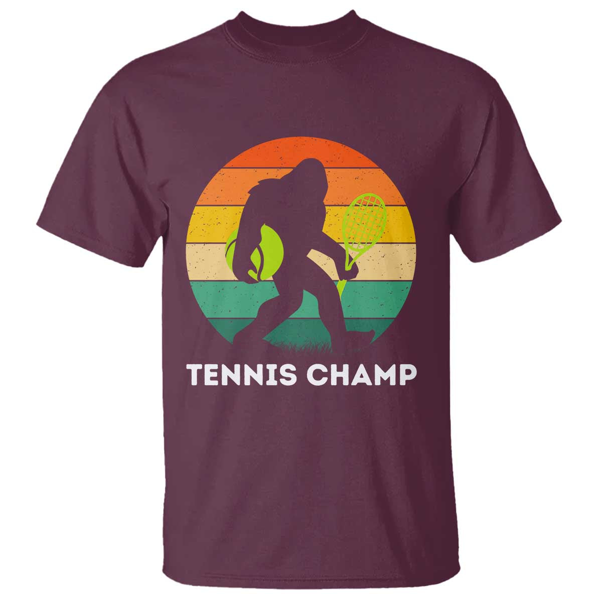 Vintage Retro Bigfoot Tennis Player Gift T Shirt Tennis Champ - Wonder Print Shop