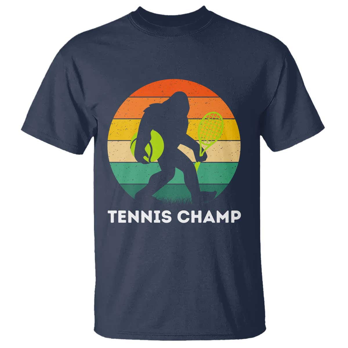Vintage Retro Bigfoot Tennis Player Gift T Shirt Tennis Champ - Wonder Print Shop