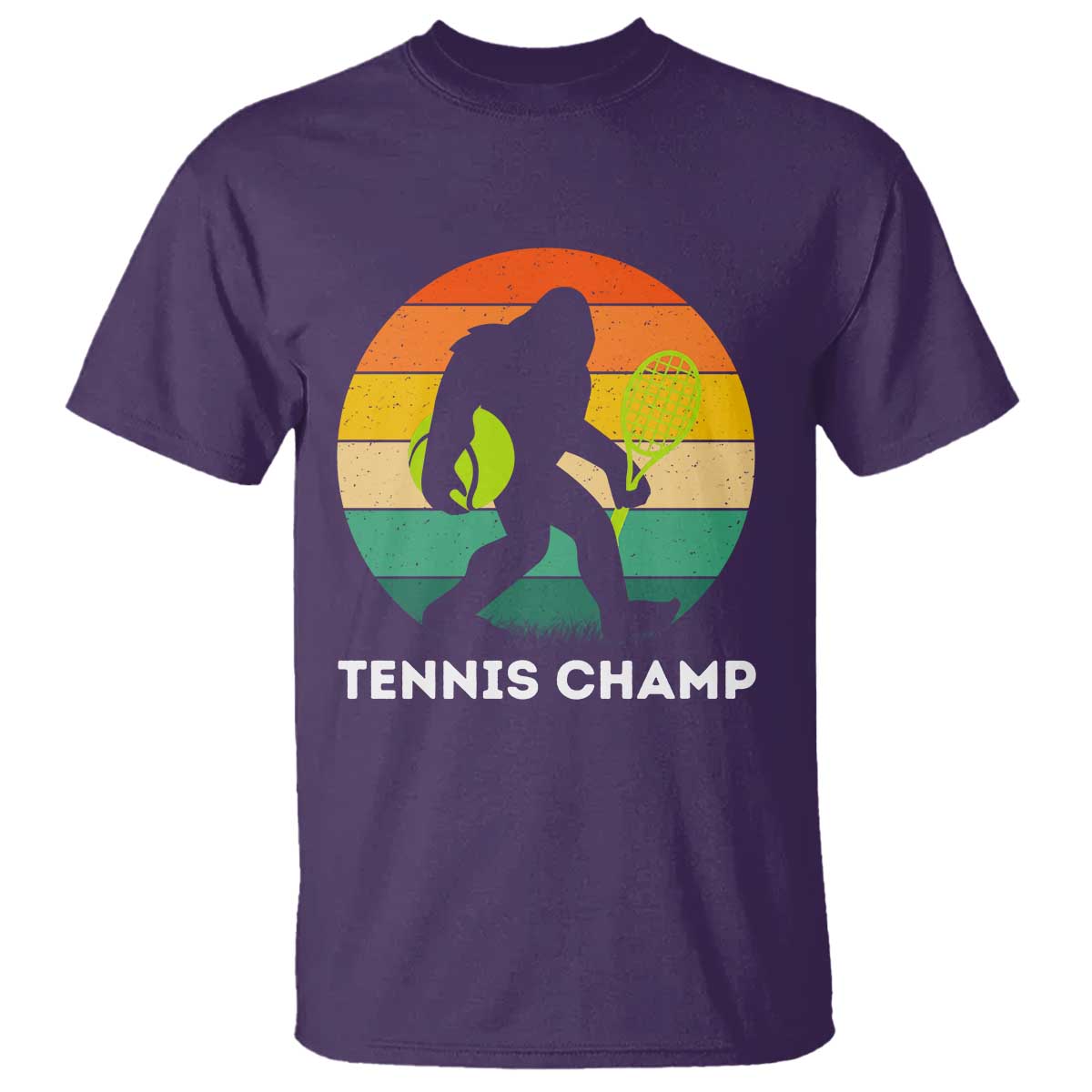 Vintage Retro Bigfoot Tennis Player Gift T Shirt Tennis Champ - Wonder Print Shop