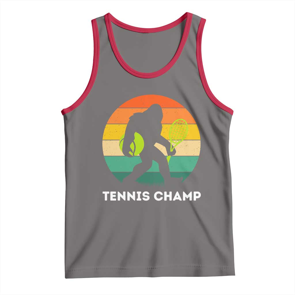 Vintage Retro Bigfoot Tennis Player Gift Tank Top Tennis Champ - Wonder Print Shop