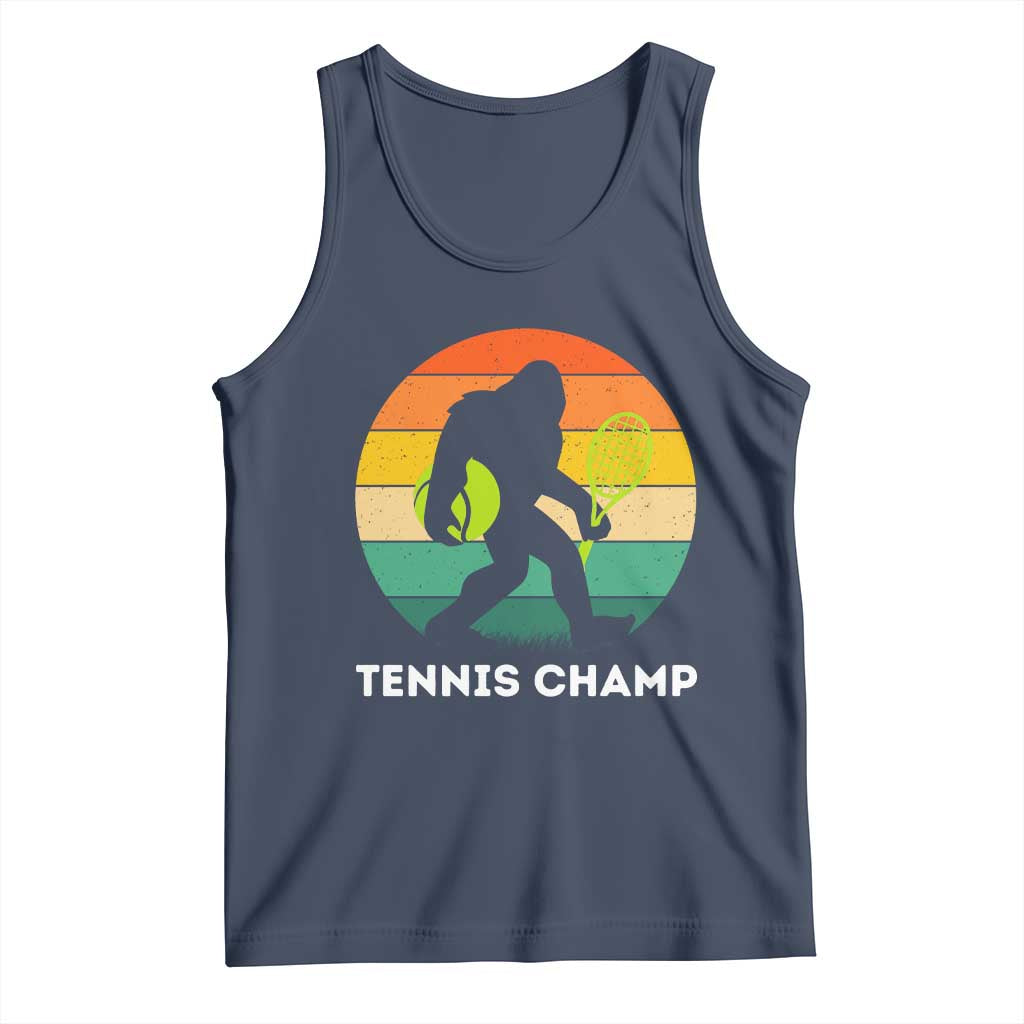 Vintage Retro Bigfoot Tennis Player Gift Tank Top Tennis Champ - Wonder Print Shop