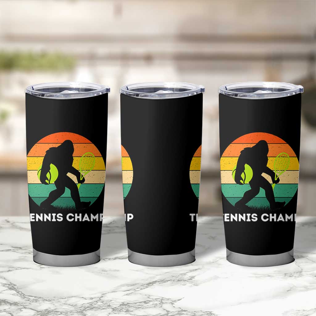 Vintage Retro Bigfoot Tennis Player Gift Tumbler Cup Tennis Champ - Wonder Print Shop