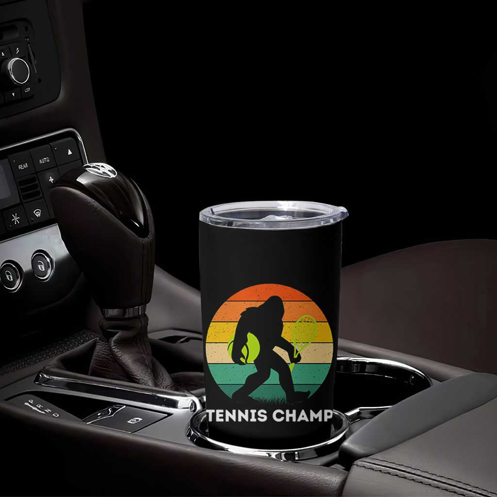 Vintage Retro Bigfoot Tennis Player Gift Tumbler Cup Tennis Champ - Wonder Print Shop