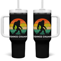 Vintage Retro Bigfoot Tennis Player Gift Tumbler With Handle Tennis Champ - Wonder Print Shop