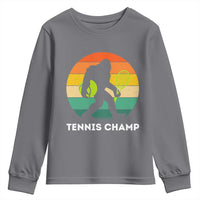 Vintage Retro Bigfoot Tennis Player Gift Youth Sweatshirt Tennis Champ - Wonder Print Shop