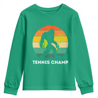 Vintage Retro Bigfoot Tennis Player Gift Youth Sweatshirt Tennis Champ - Wonder Print Shop