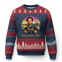Rosa Parks Quote Ugly Christmas Sweater The Only Tired I Was Was Tired Of Giving In