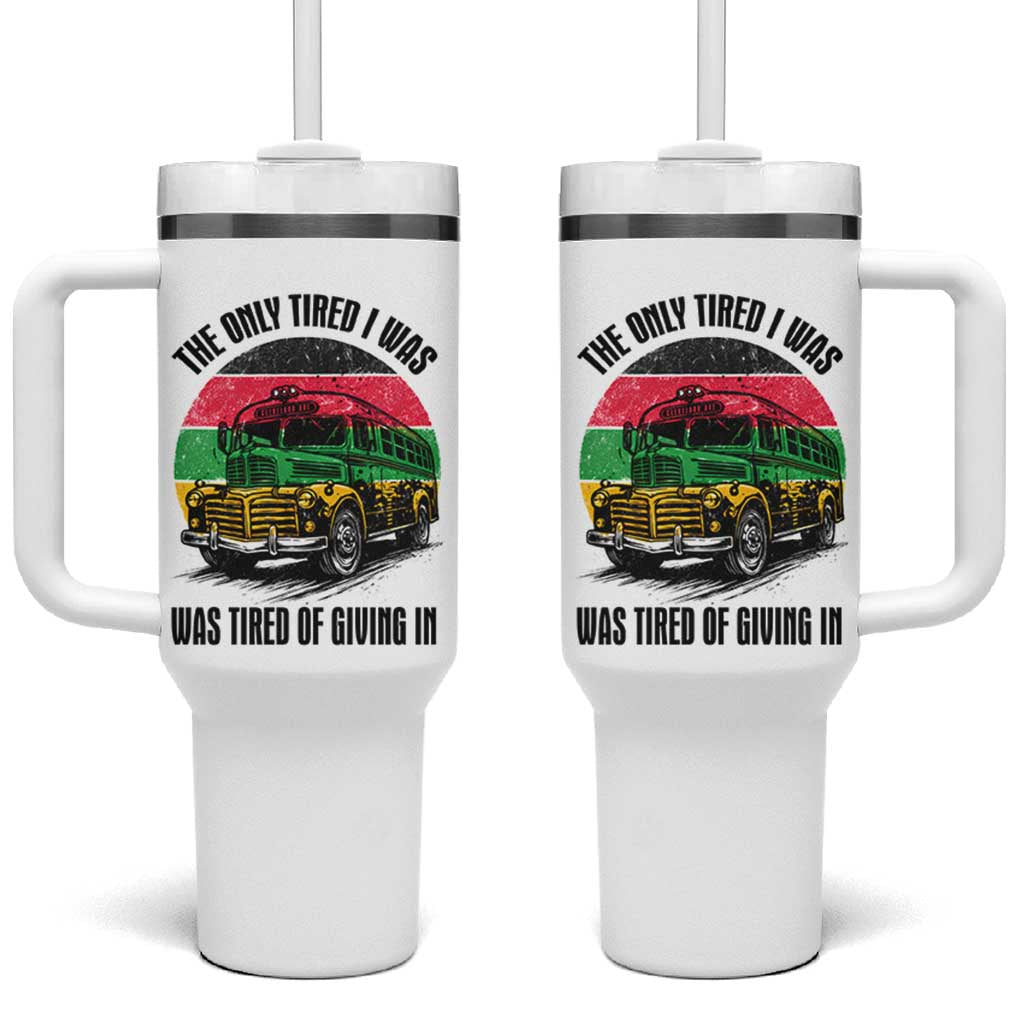 Rosa Parks Tired Of Giving In Tumbler With Handle Civil Bus Protest