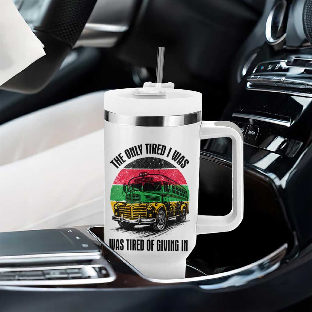 Rosa Parks Tired Of Giving In Tumbler With Handle Civil Bus Protest