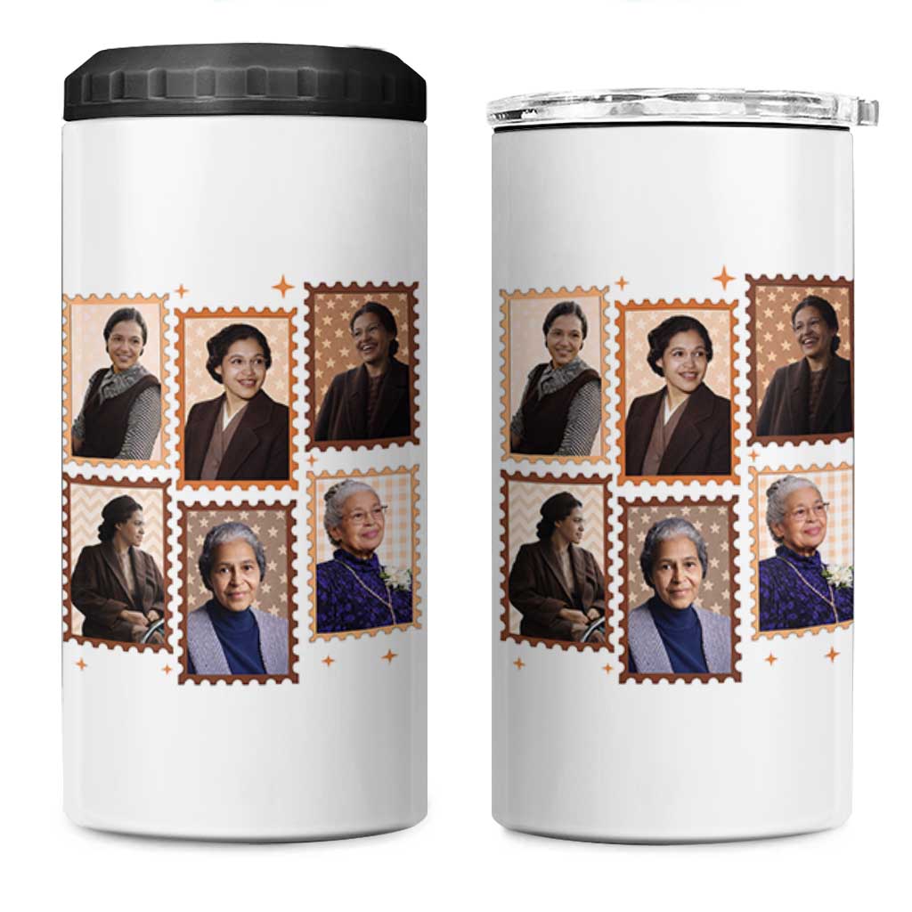 Rosa Parks 4 in 1 Can Cooler Tumbler African American Civil Rights Legacy