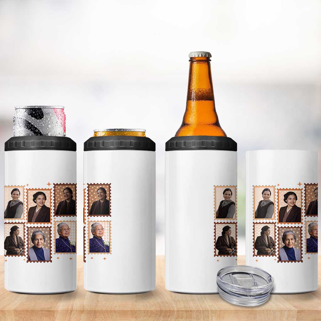 Rosa Parks 4 in 1 Can Cooler Tumbler African American Civil Rights Legacy