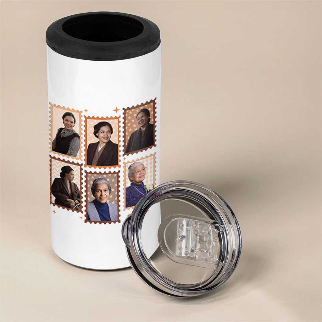 Rosa Parks 4 in 1 Can Cooler Tumbler African American Civil Rights Legacy