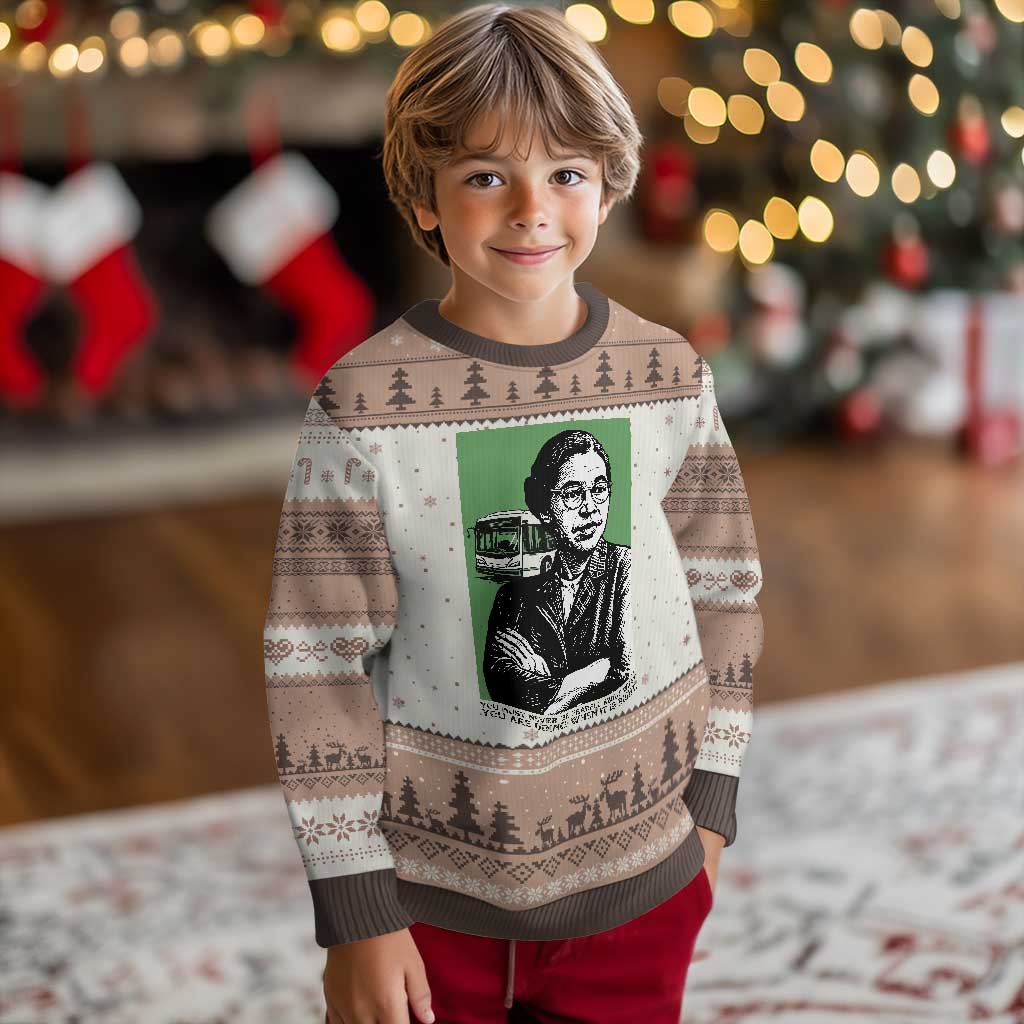 Rosa Parks Quote Ugly Christmas Sweater Never Be Fearful When It Is Right