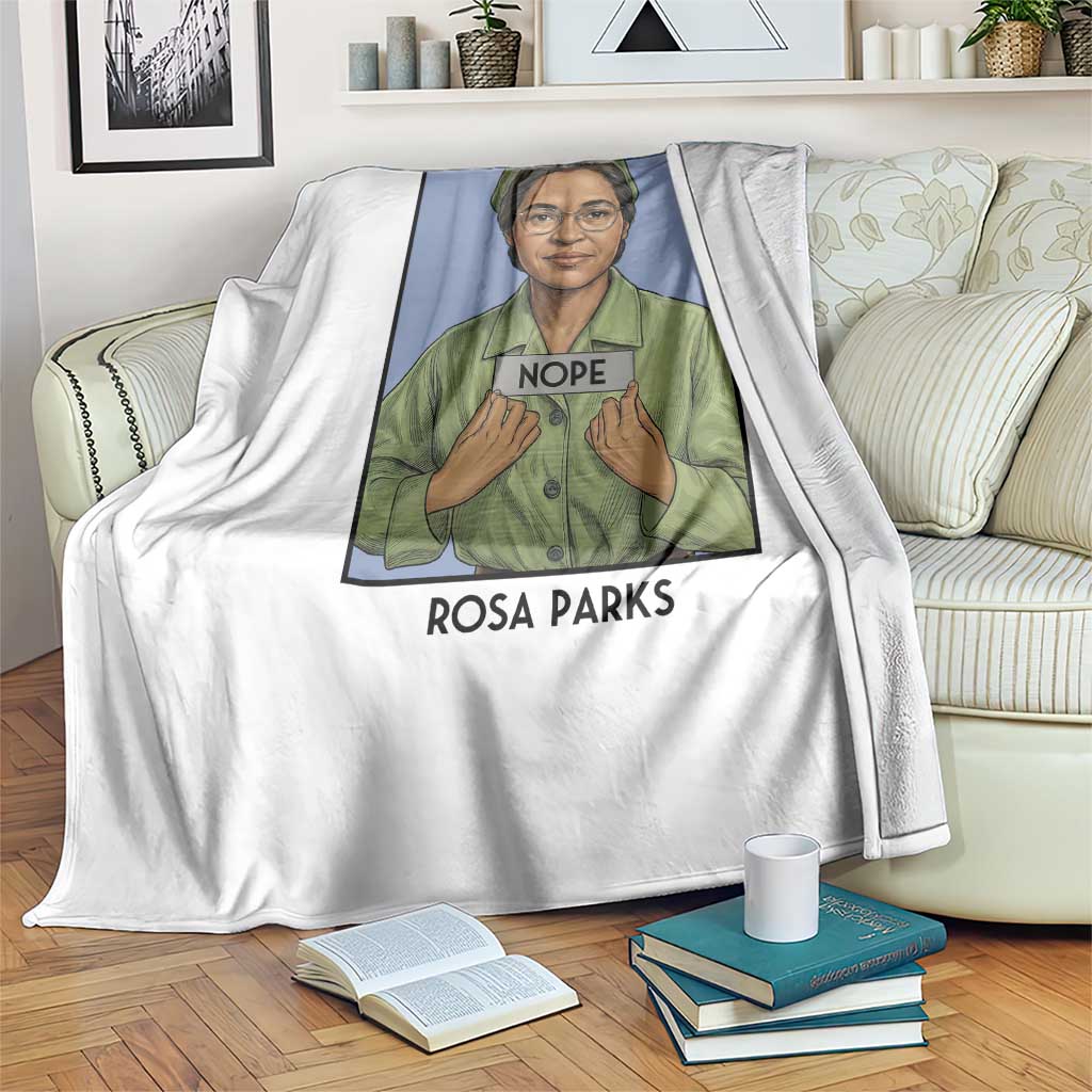 Nope Rosa Parks Throw Blanket Female Empowerment History Gift