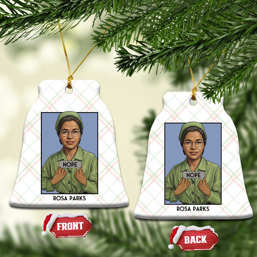 Nope Rosa Parks Ceramic Ornament Female Empowerment History Gift