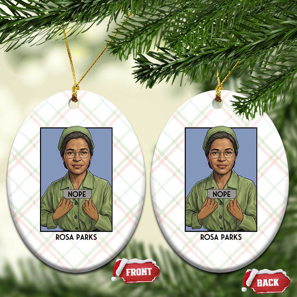 Nope Rosa Parks Ceramic Ornament Female Empowerment History Gift