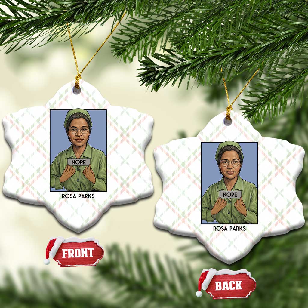 Nope Rosa Parks Ceramic Ornament Female Empowerment History Gift