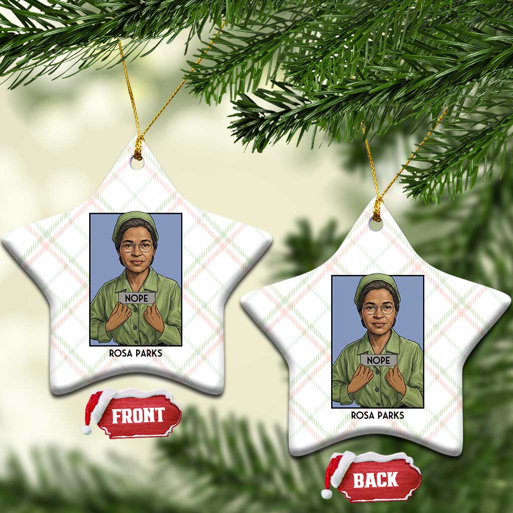 Nope Rosa Parks Ceramic Ornament Female Empowerment History Gift