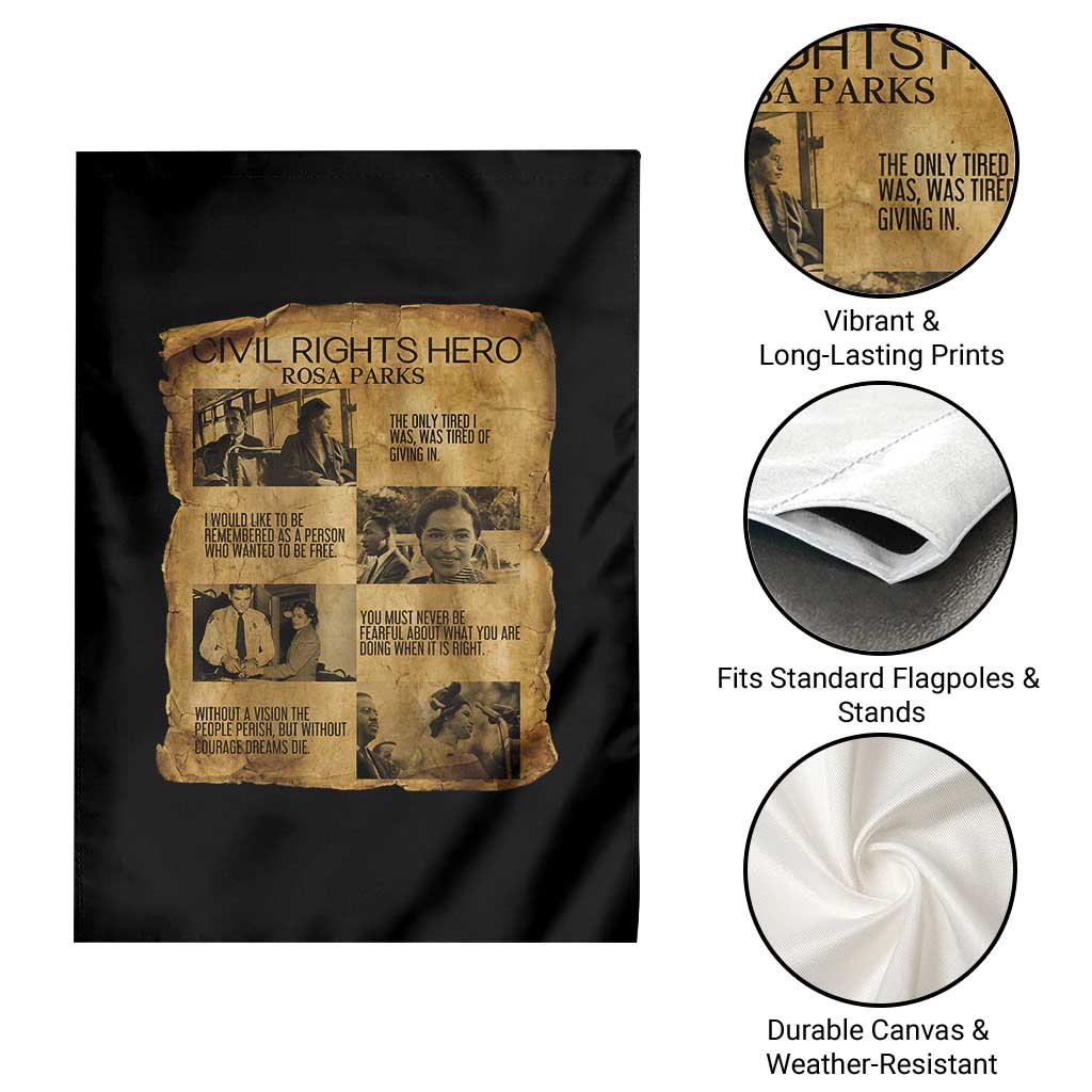 Rosa Parks Quote Garden Flag Civil Rights History Hero