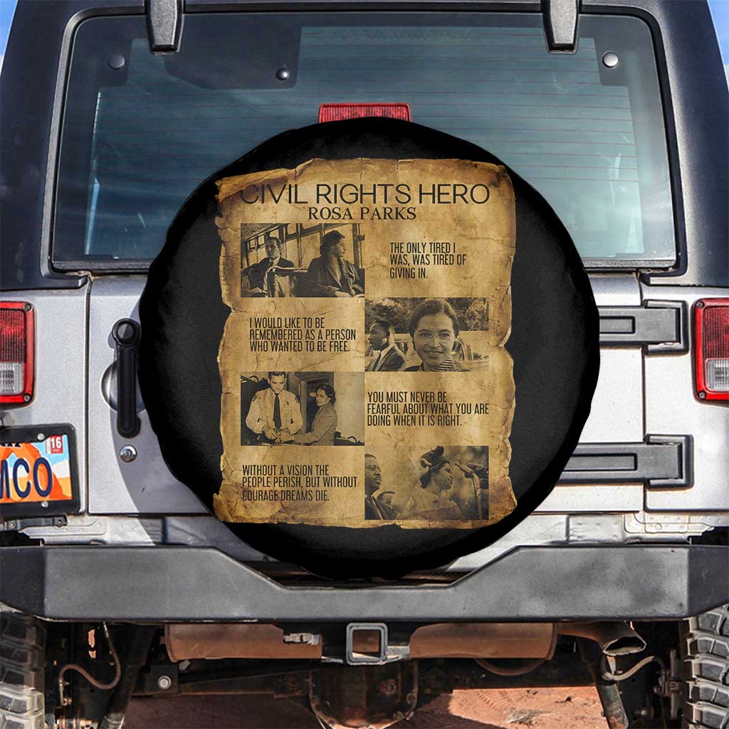 Rosa Parks Quote Spare Tire Cover Civil Rights History Hero