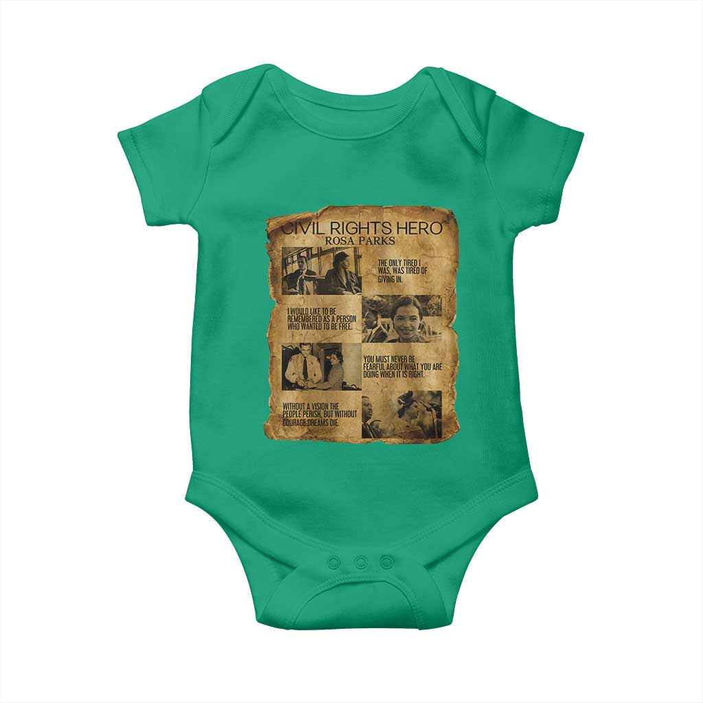 Rosa Parks Quote Baby Onesie Civil Rights History Hero