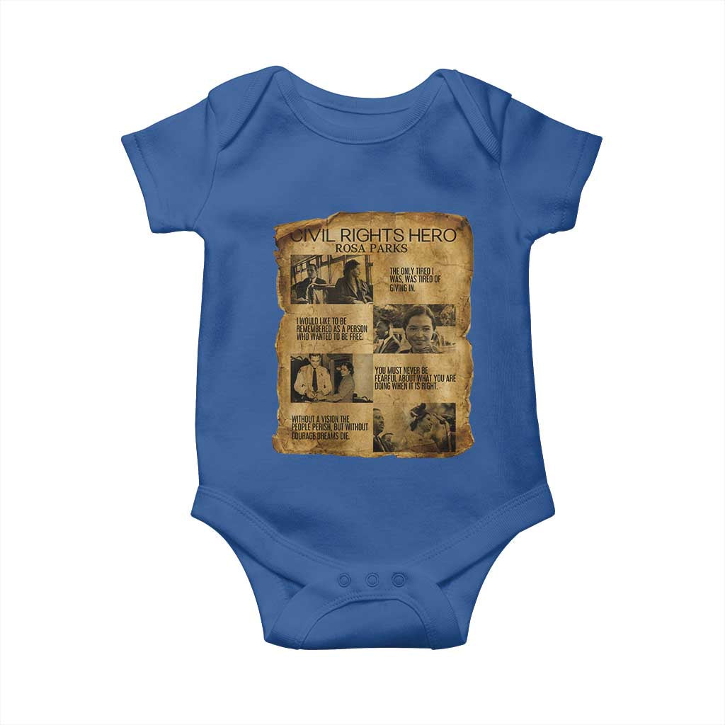 Rosa Parks Quote Baby Onesie Civil Rights History Hero