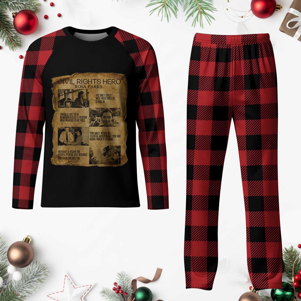 Rosa Parks Quote Plaid Pajama Set Civil Rights History Hero