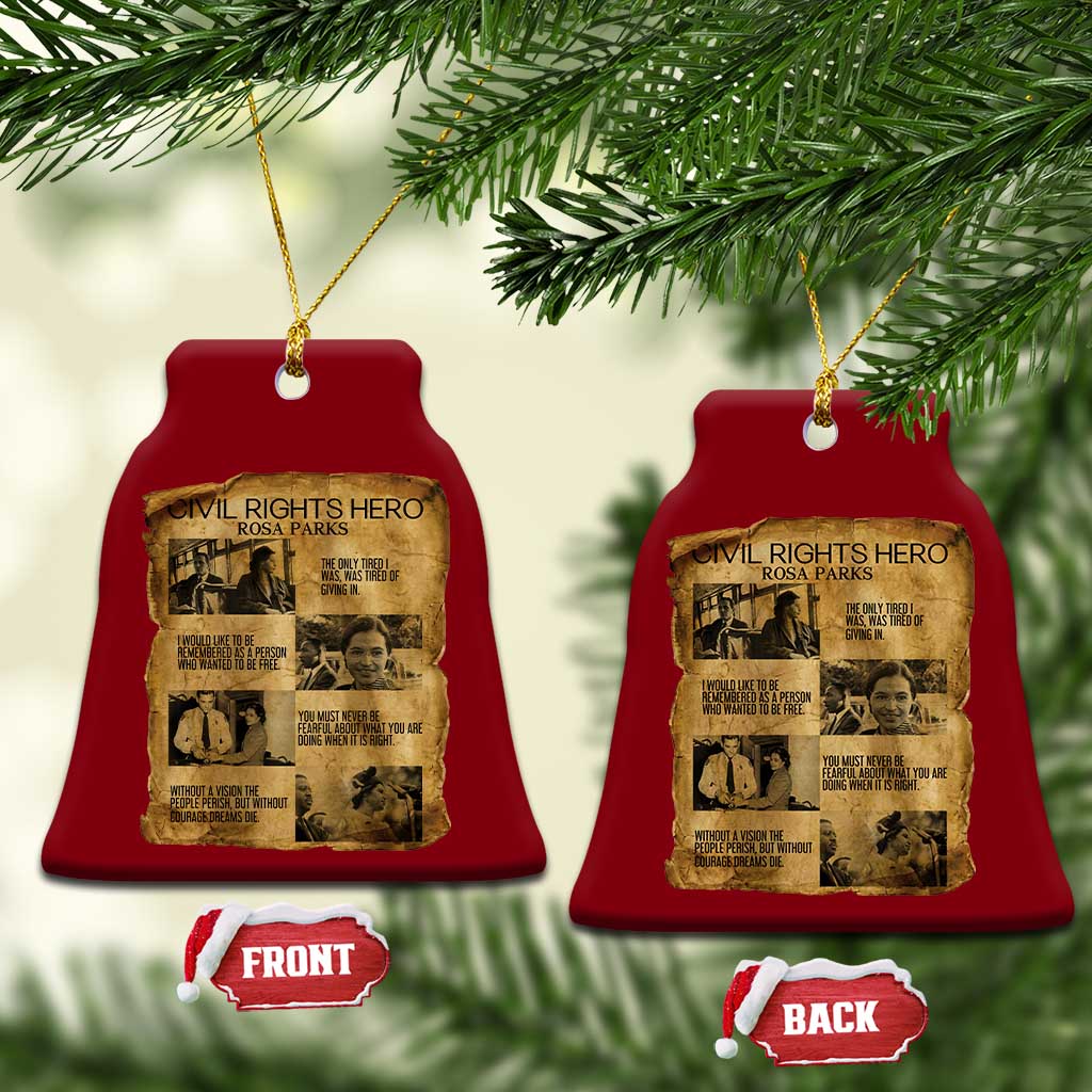 Rosa Parks Quote Ceramic Ornament Civil Rights History Hero