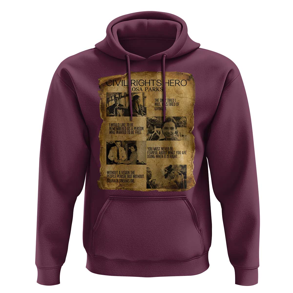 Rosa Parks Quote Hoodie Civil Rights History Hero