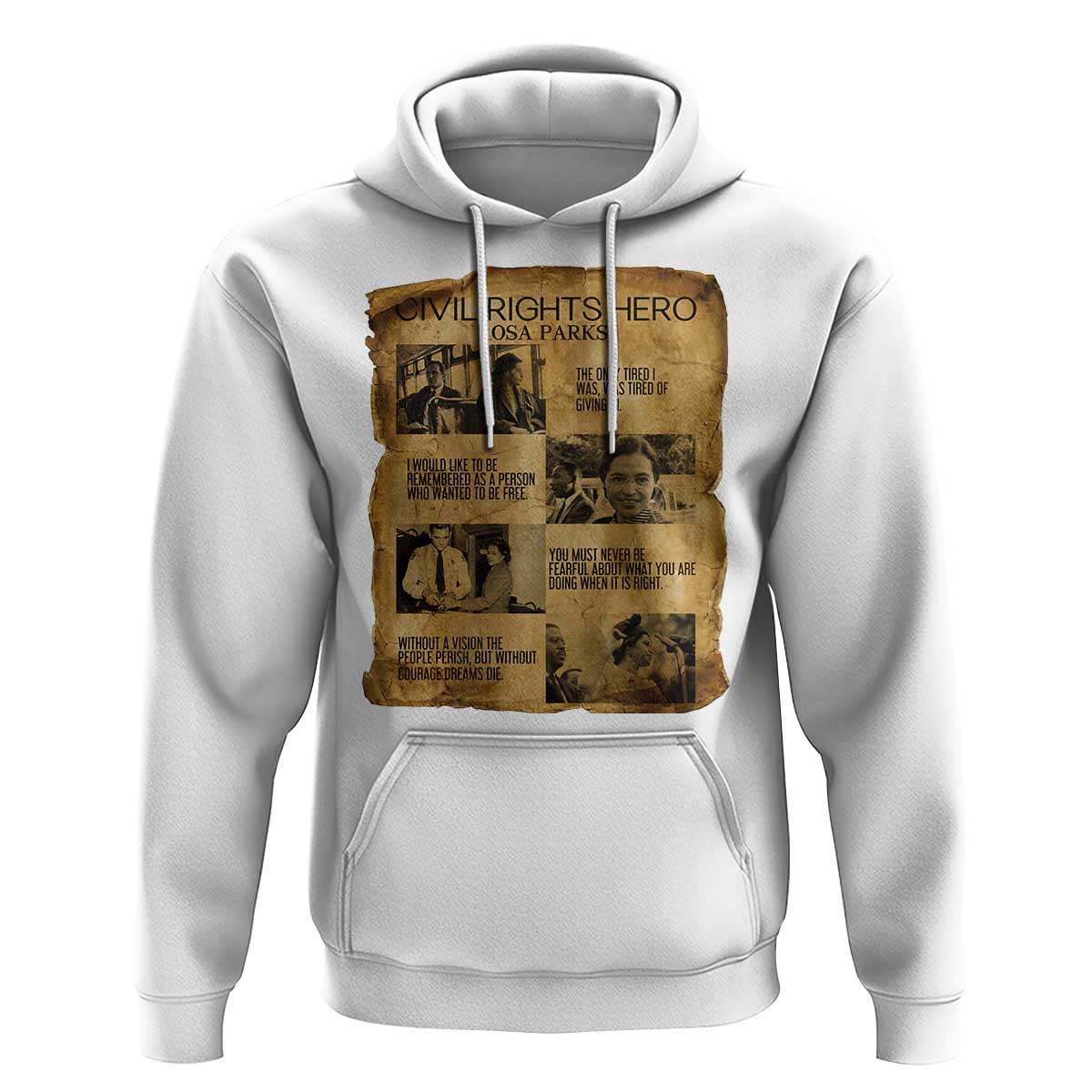 Rosa Parks Quote Hoodie Civil Rights History Hero