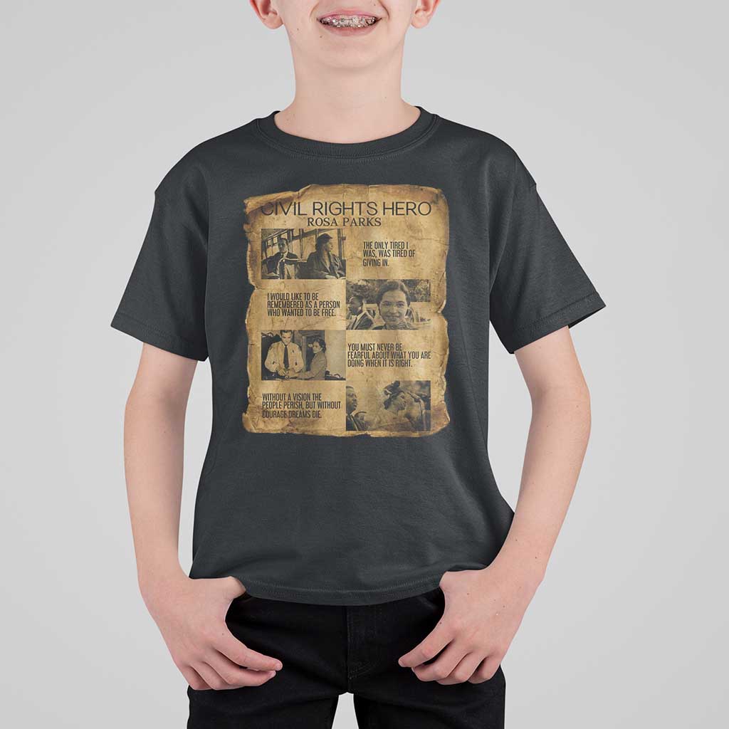Rosa Parks Quote T Shirt For Kid Civil Rights History Hero