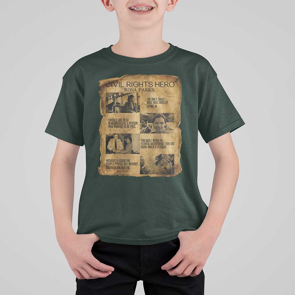 Rosa Parks Quote T Shirt For Kid Civil Rights History Hero