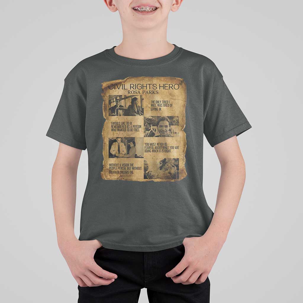 Rosa Parks Quote T Shirt For Kid Civil Rights History Hero