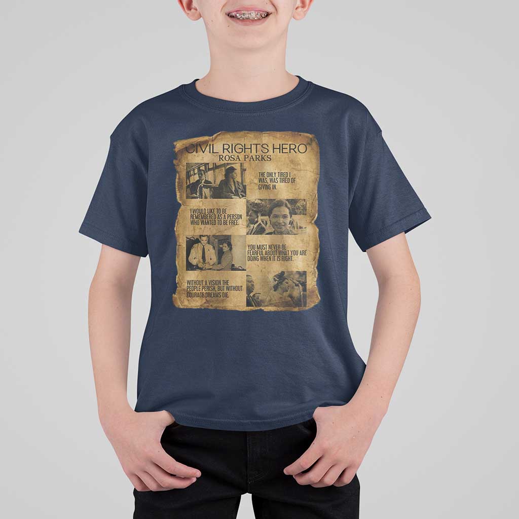 Rosa Parks Quote T Shirt For Kid Civil Rights History Hero