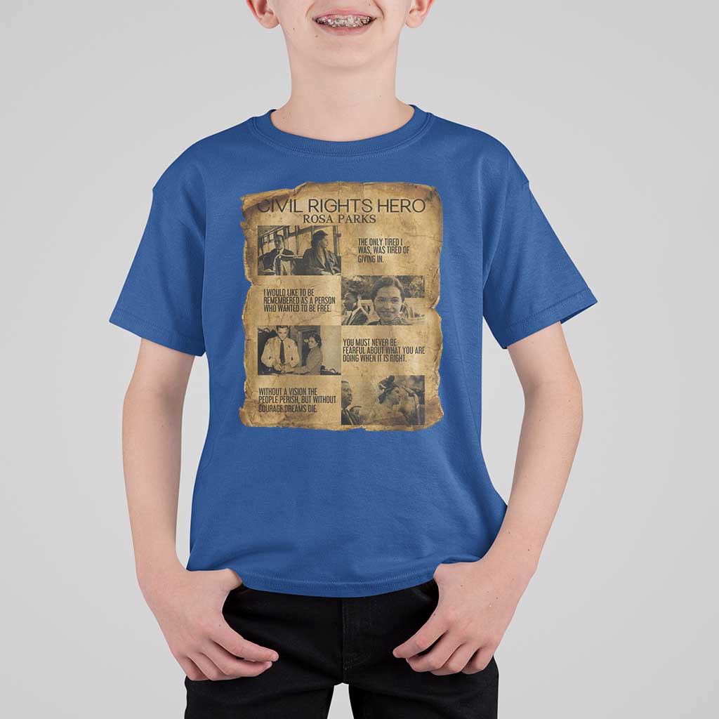 Rosa Parks Quote T Shirt For Kid Civil Rights History Hero