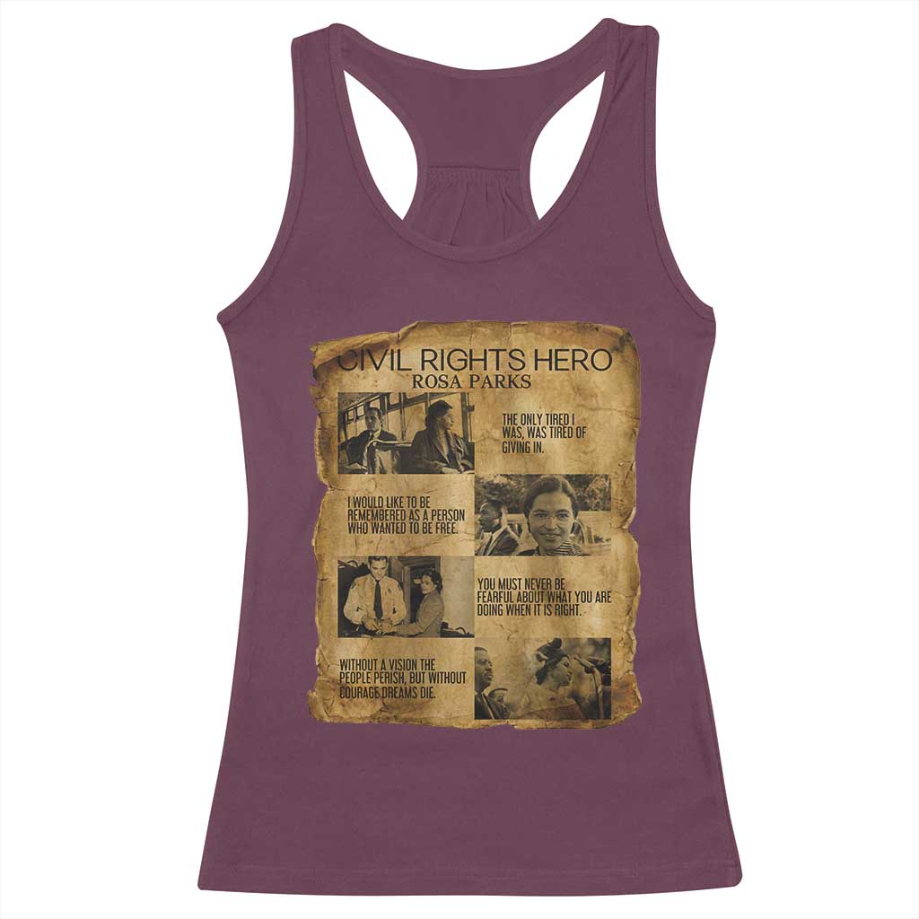 Rosa Parks Quote Racerback Tank Top Civil Rights History Hero