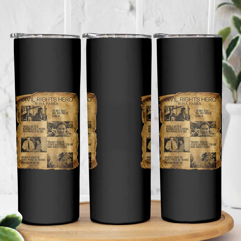 Rosa Parks Quote Skinny Tumbler Civil Rights History Hero
