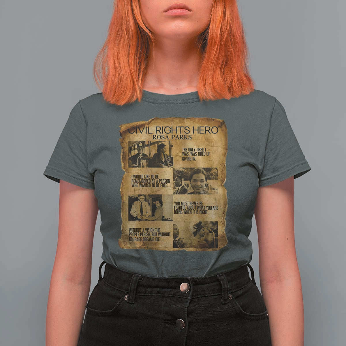 Rosa Parks Quote T Shirt For Women Civil Rights History Hero