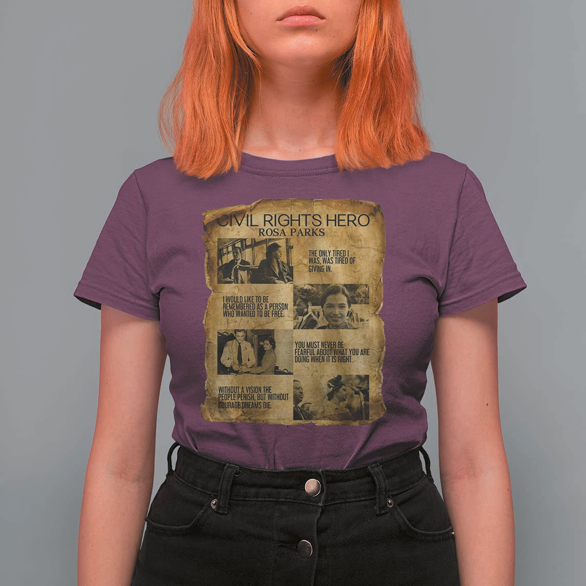Rosa Parks Quote T Shirt For Women Civil Rights History Hero
