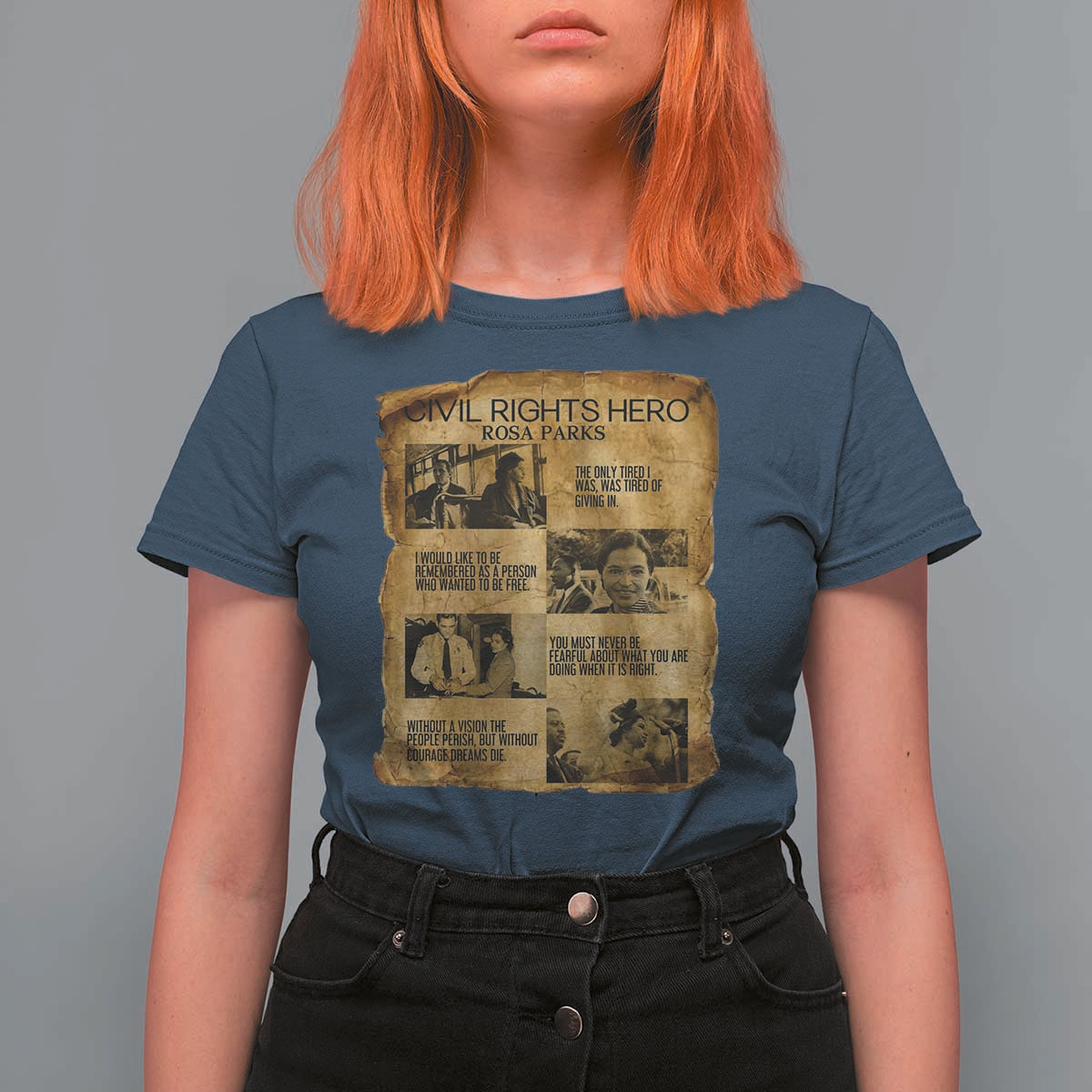 Rosa Parks Quote T Shirt For Women Civil Rights History Hero