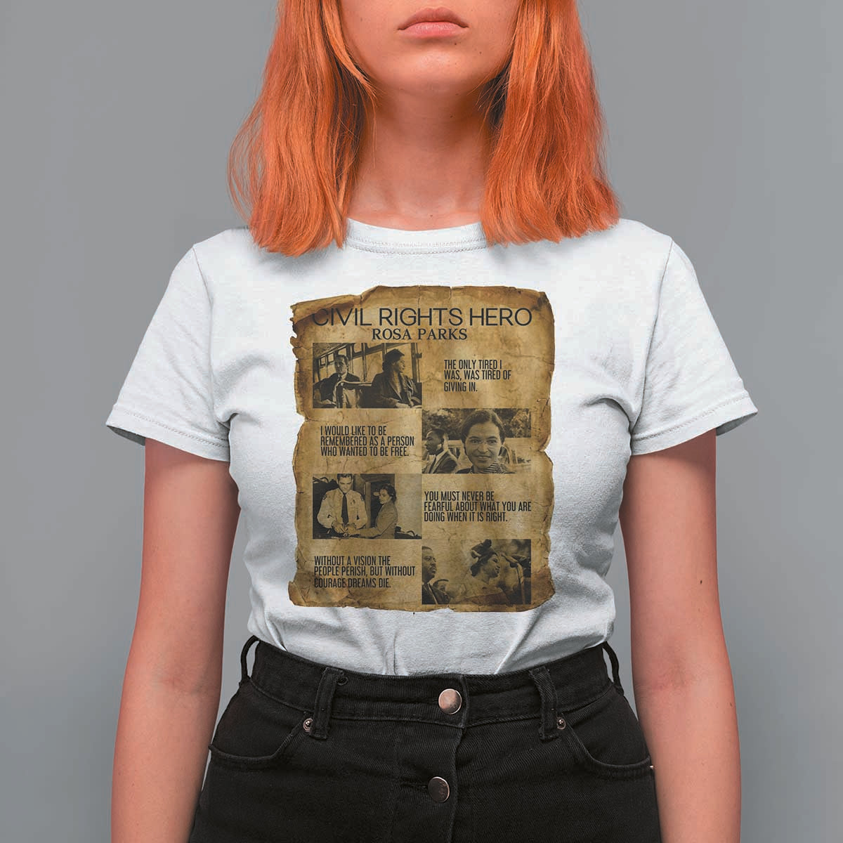 Rosa Parks Quote T Shirt For Women Civil Rights History Hero