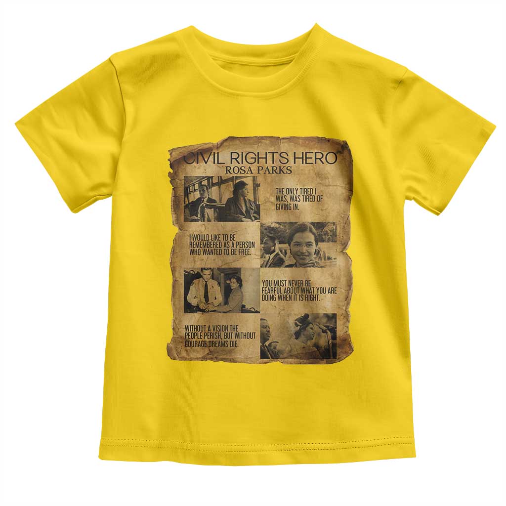 Rosa Parks Quote Toddler T Shirt Civil Rights History Hero
