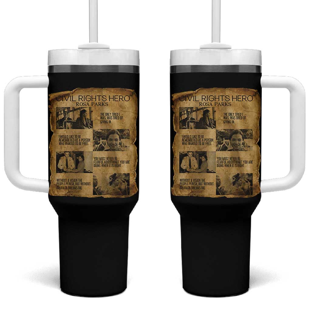 Rosa Parks Quote Tumbler With Handle Civil Rights History Hero