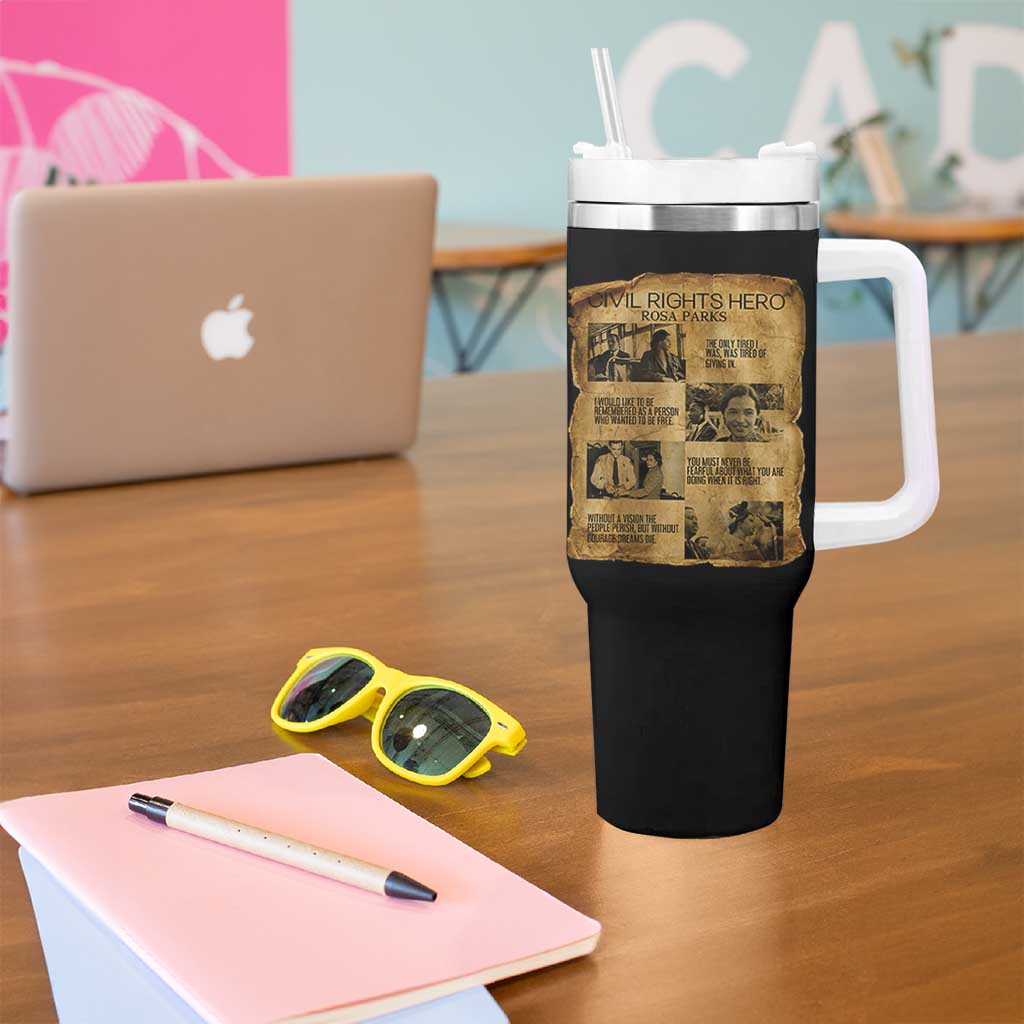 Rosa Parks Quote Tumbler With Handle Civil Rights History Hero