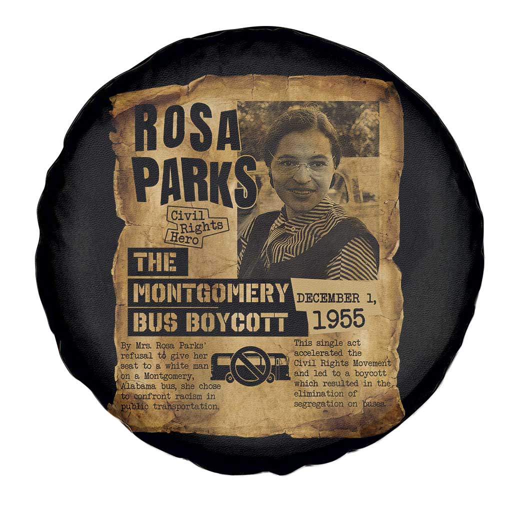 Vintage Rosa Parks Spare Tire Cover Groovy Black History Month
