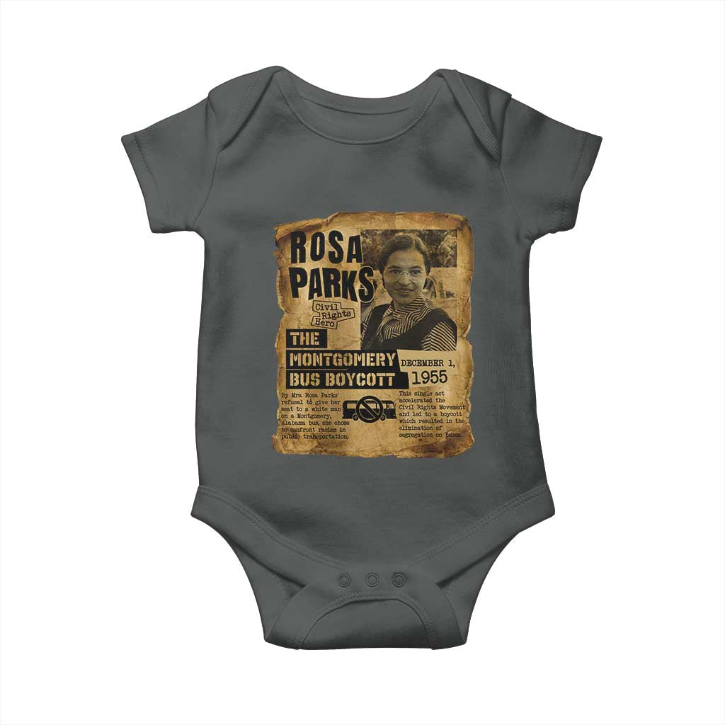 Vintage Rosa Parks Baby Onesie Groovy Black History Month