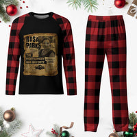 Vintage Rosa Parks Plaid Pajama Set Groovy Black History Month