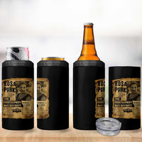 Vintage Rosa Parks 4 in 1 Can Cooler Tumbler Groovy Black History Month
