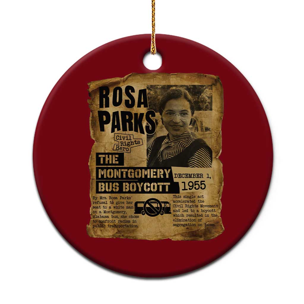 Vintage Rosa Parks Ceramic Ornament Groovy Black History Month